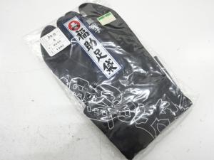 未使用品　福助　黒足袋(25センチ・4枚コハゼ)